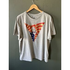 Jordan Brand Gray Short Sleeve Olympic Graphic T-shirt Size 2XL